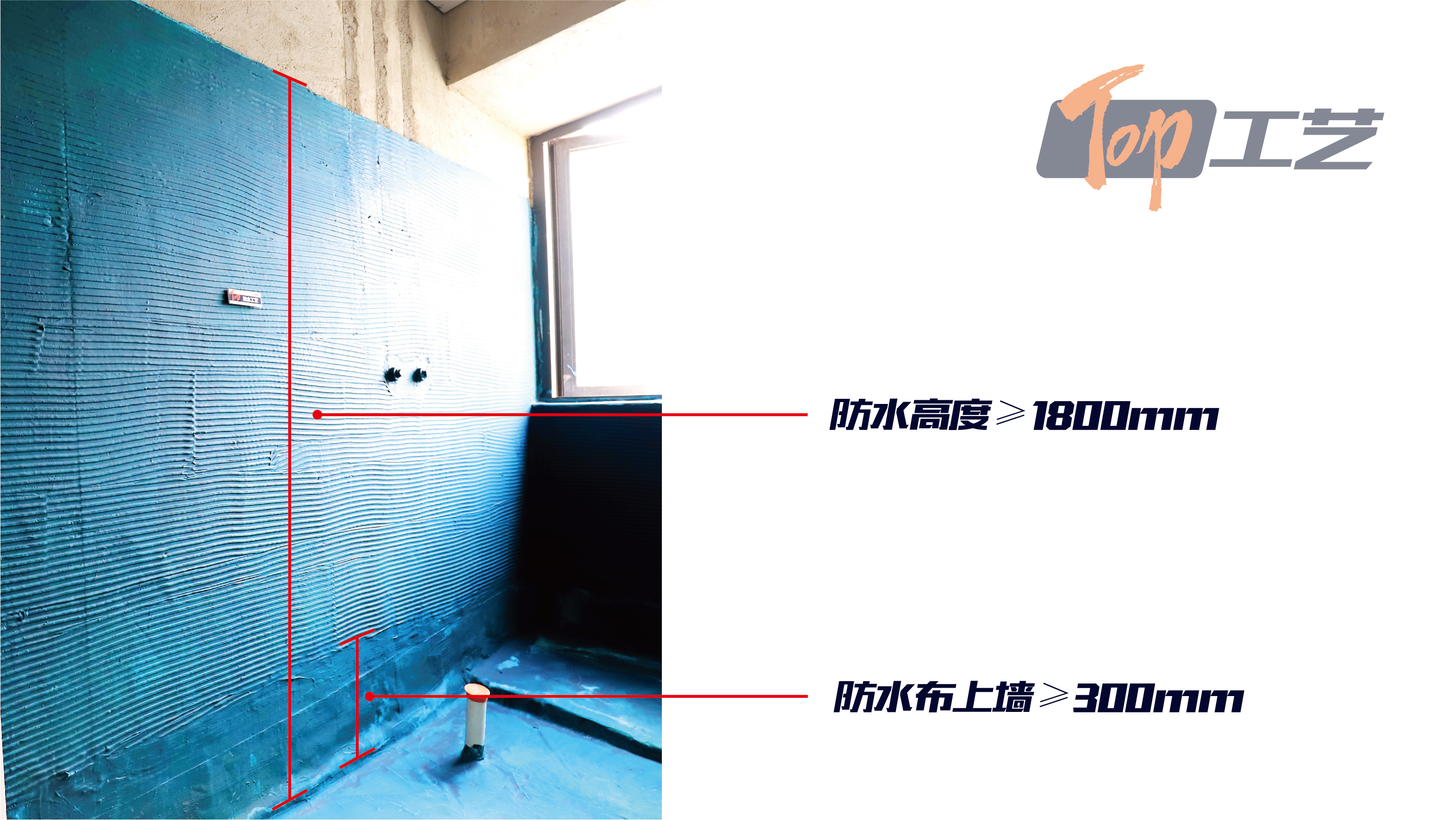 1、衛(wèi)生間防水高度